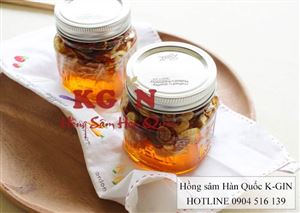 Hũ nhân sâm tươi ngâm mật ong Hàn Quốc nhà làm