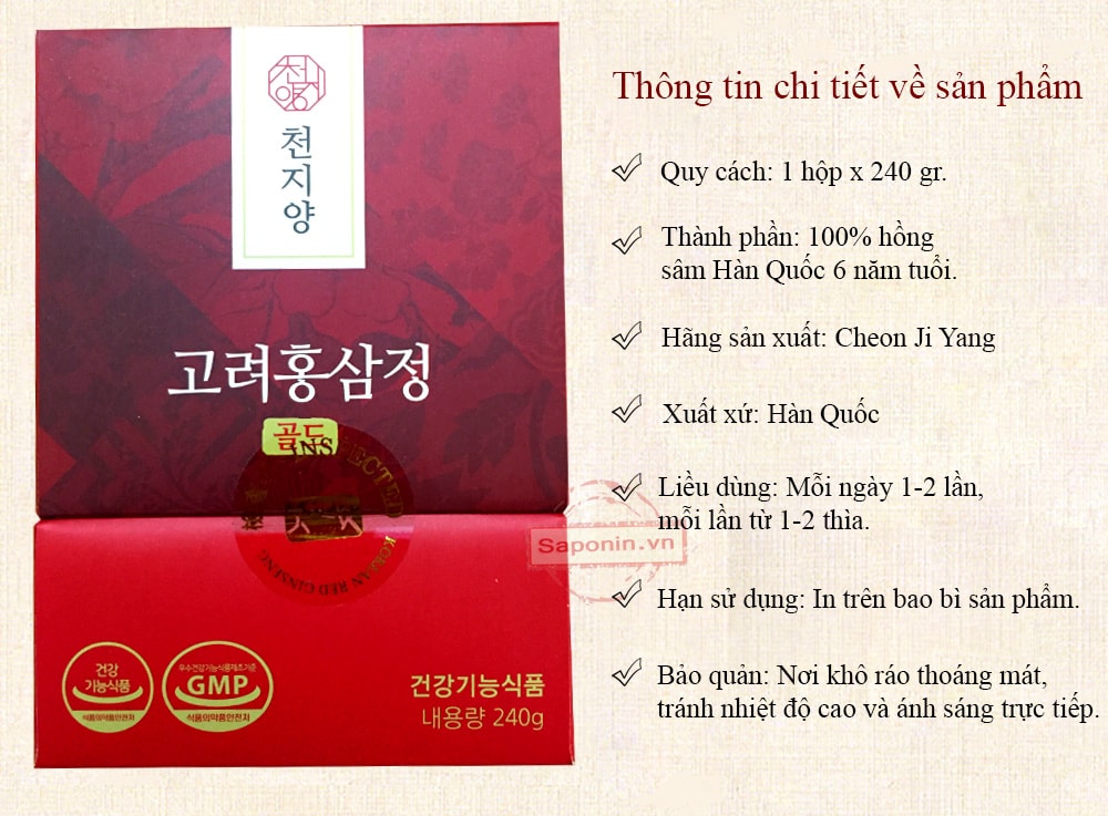 cao hồng sâm nguyên chất 6 năm tuổi