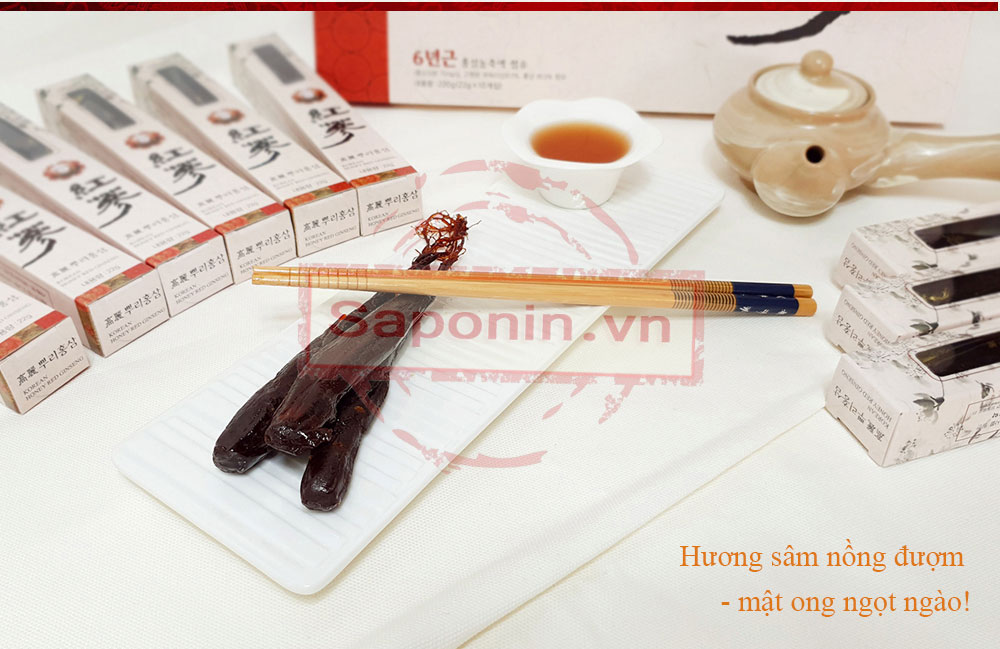 bán sâm nguyên củ tẩm mật ong 6 năm tuổi