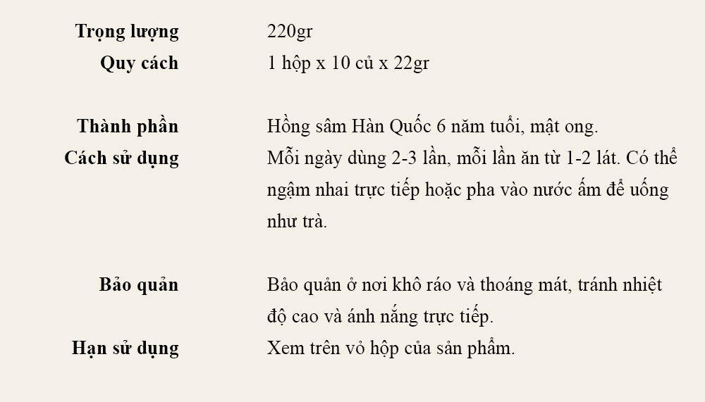 sâm nguyên củ tẩm mật ong chính hãng
