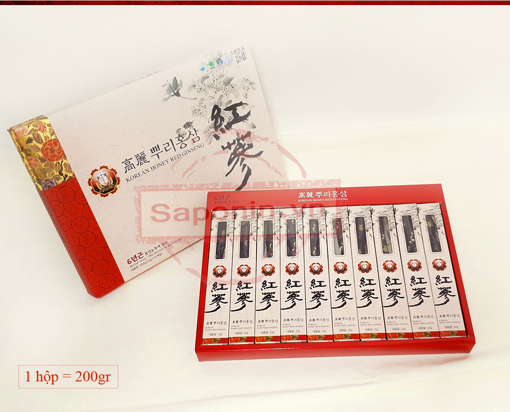 hồng sâm nguyên củ tẩm mật ong hàn quốc