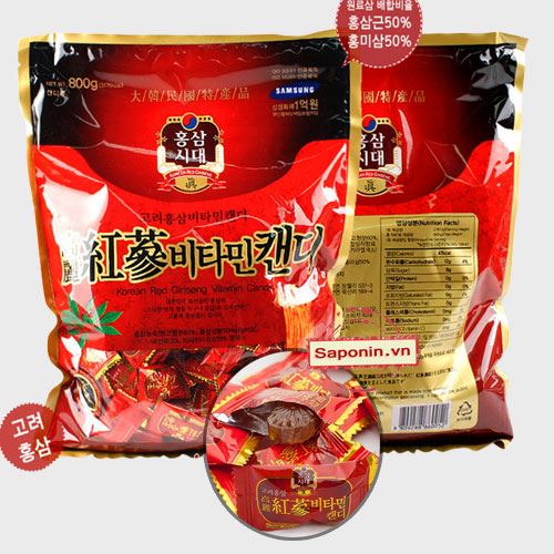 Kẹo Hồng sâm Hàn Quốc gói lớn 800gr