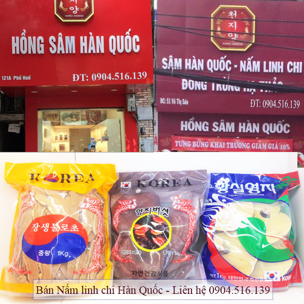 Cửa hàng bán nấm linh chi đỏ Hàn Quốc uy tín