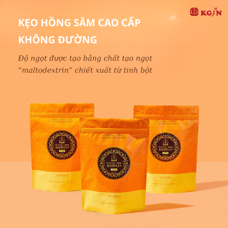 kẹo sâm không đường kgc nhập khẩu chính hãng