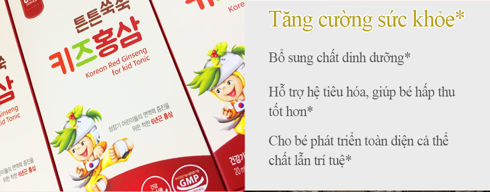 Hồng sâm Hàn Quốc dành cho trẻ em